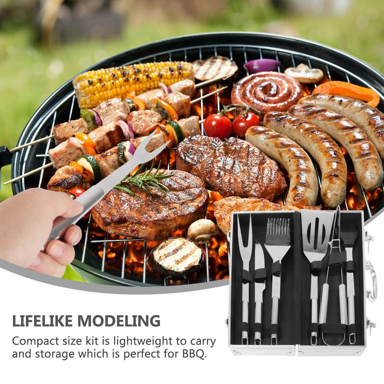 Meidong Grilling Accessories BBQ Tools Set, 9 PCS Stainless Steel Grill Kit  with Case, Great Barbecue Utensil Tool for Men, Women, Dad