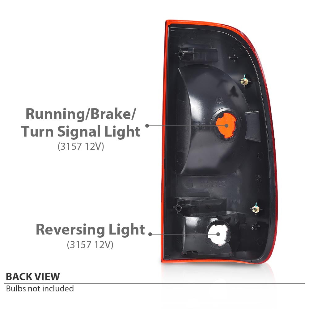 CROSSDESIGN Tail Light Set Fit for Ford F-150 1997-2003/F-250 F-350 Super Duty 1999-2007 Tail Lamps