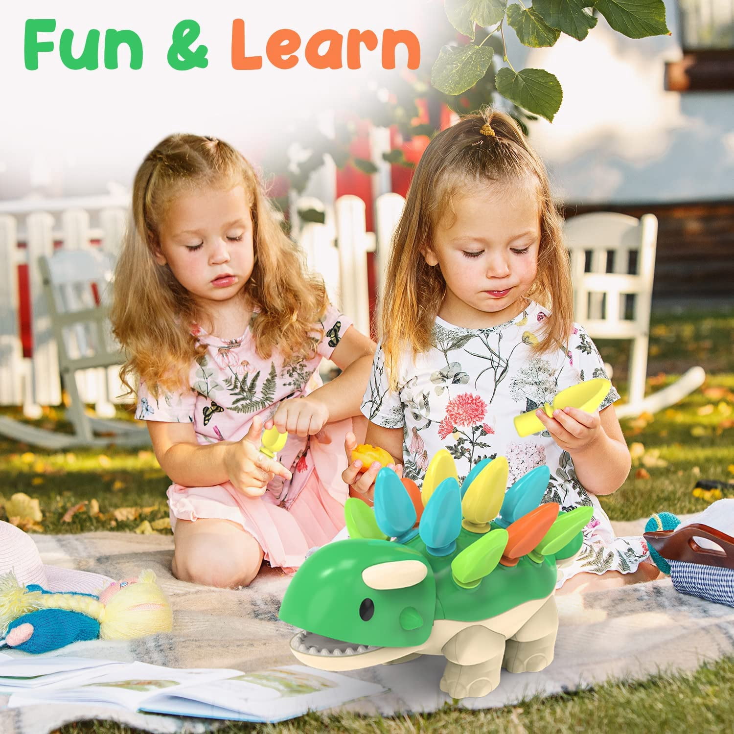 Boxgear Dinosaur Learning Toy, Ankylosaurus with 12 Colorful Spikes, Educational Fun for Kids