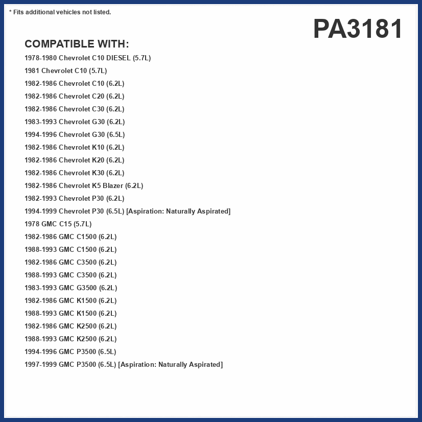 PG Engine Air Filter PA3181 | Fits 2004 Workhorse FasTrack FT1801