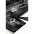 thumbnail image 3 of LZLER Stretch Jean Shorts for Men Ripped Denim Shorts Black Jeans Shorts, 3 of 6