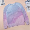 thumbnail image 6 of Colorful Marble Pattern Women's Floral Printed Sweatshirt Long Sleeve Crewneck Casual Loose Vintage Graphic Pullover Tops, 6 of 7
