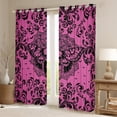 thumbnail image 2 of Castle Fairy Abstract Skull Moth Blackout Curtains Set of 2 (52x84 Each) for Children Teens Adults,Gothic Style Window Curtains,Bohemian Damask Curtains and Drapes,Ultra Soft Home Decor, 2 of 6