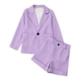 thumbnail image 7 of TBWNWG Girls Two Piece Button Down Long Sleeve Short formal Outfit for Everyday Casual School Spring Summer Girls Age 3 to 14, 7 of 7