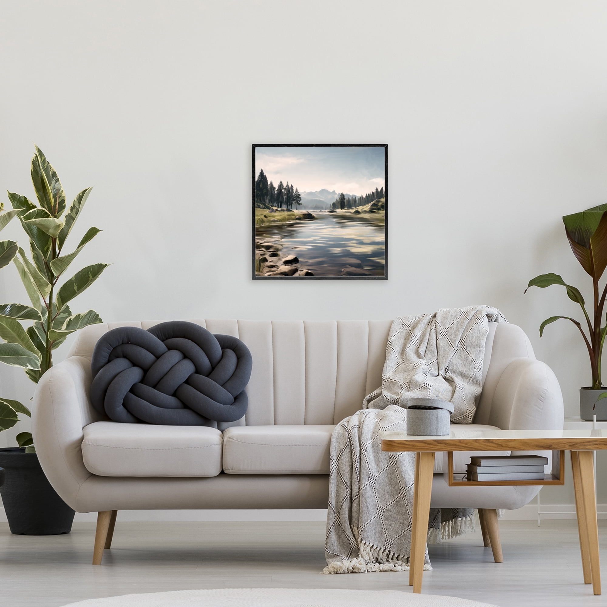 My Hideaway Pond Ripples Black Framed Giclee Art, design by Kim Allen