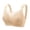 Beige, variant on Woman Sports Bar Women's Large Sized Lace Bra Without Steel Ring Gathered Side Folding Large Chest Underwear
