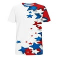 thumbnail image 4 of Jinhomg Mens Summer Tee Shirt 4Th July USA Flag Graphic T-Shirts Big And Tall Short Sleeve Crew Neck Tops 2025 American Star Striped Patriotic Pullover White XXXXL, 4 of 5
