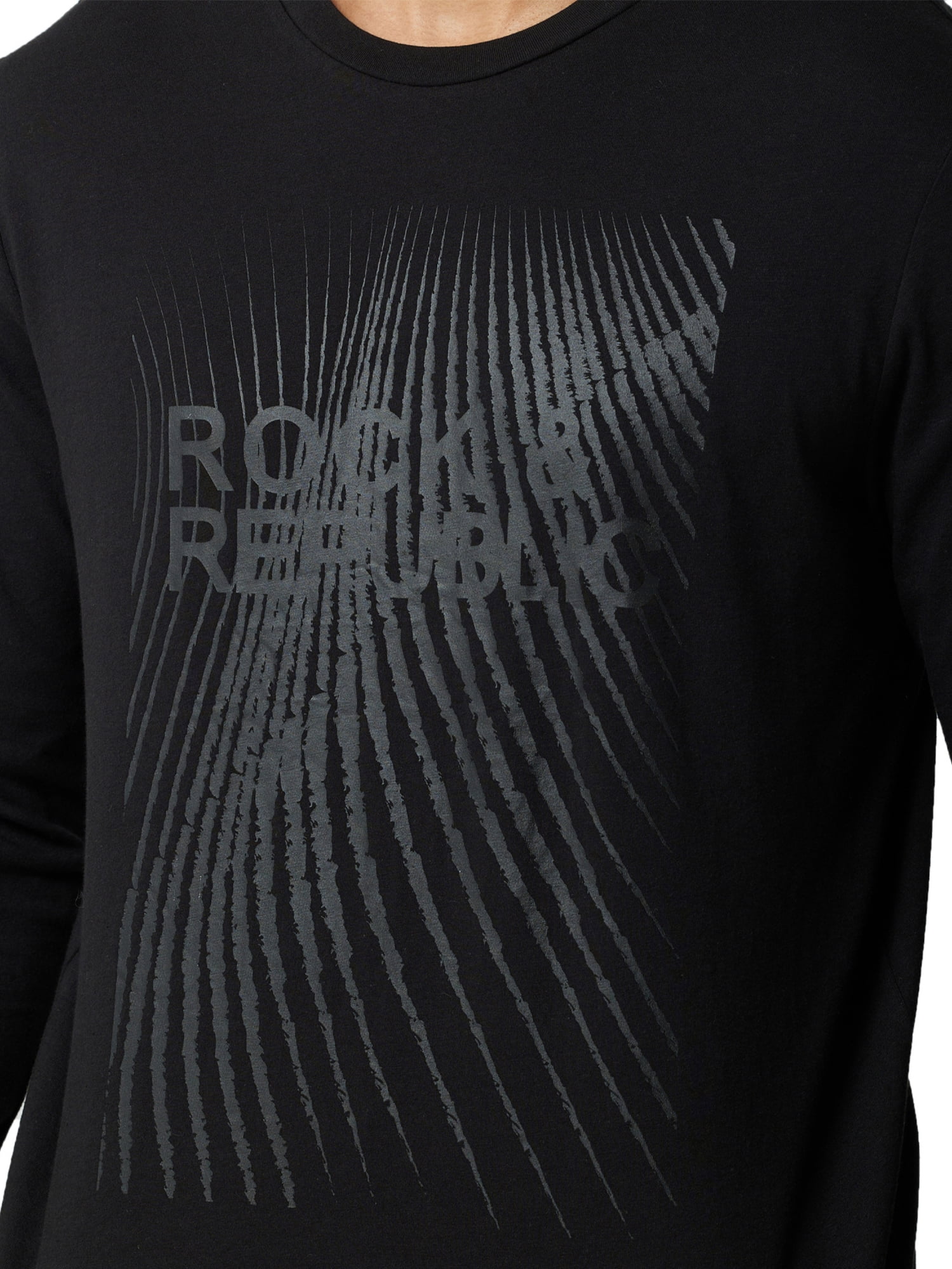 Rock & Republic Men's Abstract Logo Long Sleeve Tee