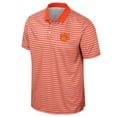 thumbnail image 2 of Men's Colosseum Orange Clemson Tigers Striped Polo, 2 of 3