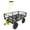 Black, variant on LKIJYG Steel Garden cart Tools cart Heavy Duty Steel cart with Removable Sides 10 in Solid Wheel Capacity(Black+Yellow)