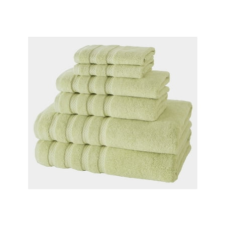 Classic Turkish Towels Genuine Cotton Soft Absorbent Premium Antalya 6 Piece Set With 2 Bath Towel 2 Hand Towel 2 Washcloth