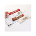 thumbnail image 6 of INSPIRE CHIC Women's Elastic Belt Alloy Double Ring Buckle Fashion Suitable for Skirt Dress 67x6cm/26.4x2.4" White, 6 of 6