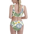 thumbnail image 3 of Daiia Vintage Utensils printed 2 piece Swimsuit Bikinis for Women High Waisted Racerback Bathing Suits Summer Tummy Control Scoop Neck Swimwear-XX-Large, 3 of 8
