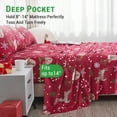 thumbnail image 6 of Gogreen 4PC Deep Pocket Cal King Sheet Set Fit 14", Breathable Microfiber Super Soft Cal King Size Sheet Set, Luxury Hotel Style Home Decor Cal King Bed Sheet Set, Gift for Women, Men - Christmas Elk, 6 of 9