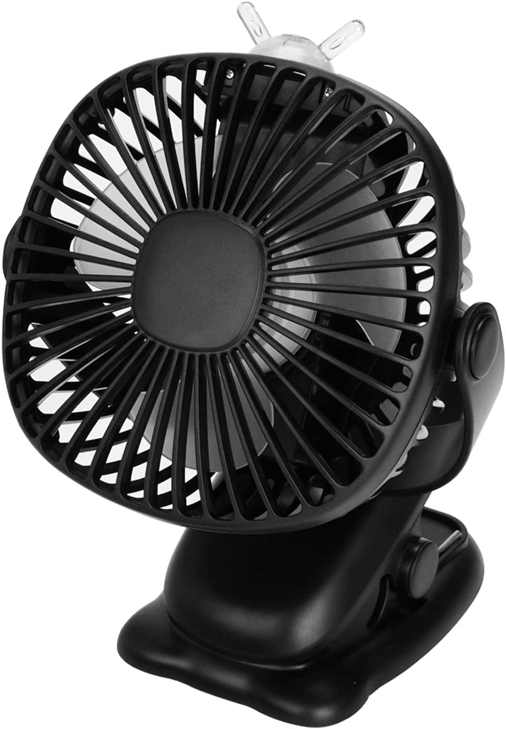 OHLGT Clip on Stroller Fan, 6000mAh USB fan Mini Personal Desk Fan with