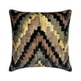 thumbnail image 1 of Cojines decorativos HomeCentric de 45 x 45 cm (18 x 18 pulgadas), color marrón, con diseño de chevron de terciopelo, pintados y acolchados para sofá, con diseño abstracto de estilo moderno - Zidan, 1 of 3