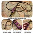 thumbnail image 4 of Lanyard Keychain, Lanyard for keys and ID Badges - Genuine Leather, Elegant Design, Sturdy Clasp - Long Keychain for Car, 4 of 8