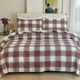 thumbnail image 5 of 4-Piece Cotton Flannel Sheet Set, Deep Pocket Fitted, Full, Plaid Ivory, 5 of 5