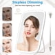 thumbnail image 3 of FeelGlad Espejo de Maquillaje con Luz, Espejo de Tocador Iluminado con Pantalla Táctil, Espejo de Maquillaje de Mesa Recargable por USB, Brillo LED Ajustable, Blanco, 3 of 7