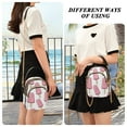 thumbnail image 6 of FORMRS Crossbody Bag for Women Quilted Travel Shoulder Cell Phone Purse with Chain Strap Handbag, Pink Ice Cream, 6 of 7