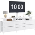 thumbnail image 4 of GUNAITO TV Stand with Adjustable Mount for TV up to 75", Big TV Stand for Living Room with Storage , White, 4 of 8