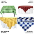 thumbnail image 4 of Efavormart 54" Square WHITE / BLACK Checkered Wholesale Gingham Polyester Linen Picnic Restaurant Dinner Tablecloth, 4 of 10