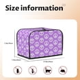 thumbnail image 4 of Toaster Covers 2 Slice, peace signs Purple cute Waterproof Bread Machine Cover Fits for Standard 2 Slice Toasters, Home Decor Toaster Protection with Hanging Rope, 4 of 7