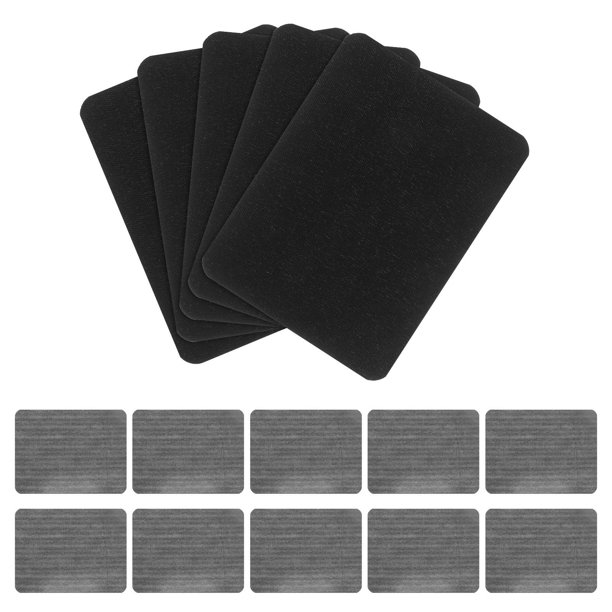 unbranded 15Ud Parches Negros Rectangulares Para Reparación De Sofá Y Ropa Con Adhesivo Térmico Para Uso Doméstico