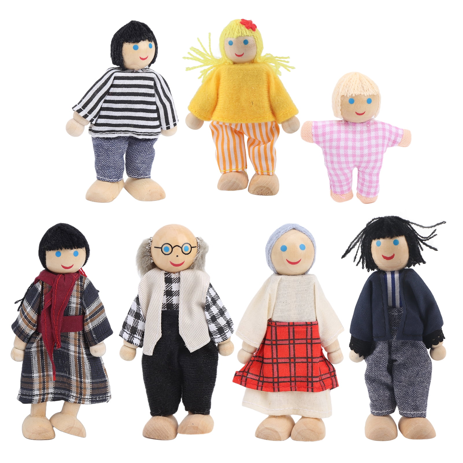 Family Dolls, Flexible Family Puppets Set, For Kids Home Children ...