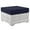 Light Gray Navy, variant on Modway Convene Outdoor Patio Ottoman in Light Gray Charcoal