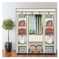thumbnail image 3 of Portable Closet, Wattne 59 Inch Wardrobe Closet for Hanging Clothes with 1 Hanging Rods, 12 Clothes Storage Organizer Shelves, Khaki Closet Extra Durable, Quick and Easy to Assemble, 3 of 8