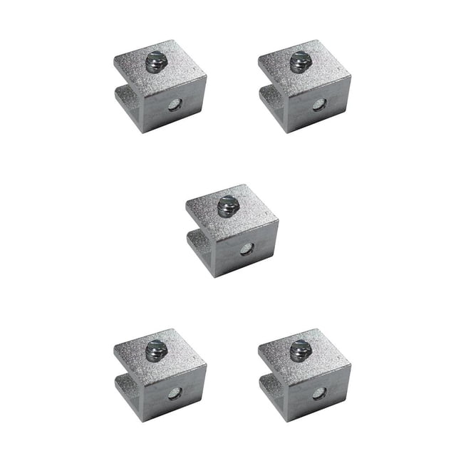 Abrazadera de vidrio Inteprter 4 Uds aleación de aluminio Plata