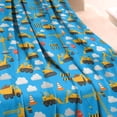 thumbnail image 3 of Cartoon Construction Vehicles Barriers Blue Pattern Blanket,Comfortable Soft Lamb Wool Throw Blanket,All Season,Warm Lightweight Blankets for Sofa Bed Couch Living Room Chair,60"x80", 3 of 4