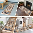thumbnail image 5 of 2'x6' Rug Runners for Hallways Kitchen, Blue Burnt Orange Boho Non Slip Entryway Beside Floor Carpet Runner, Antique Southwestern Art Washable Laundry Room Bedroom Throw Rugs Mat for Family Pet, 5 of 8
