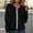 Black, variant on Fartey Women's Zip Up Cardigan Sweater Knit Cable Long Sleeve Jackets Soft Comfy Crewneck Casual Cardigans Fashion Simple Solid Color Coat Khaki 2XL