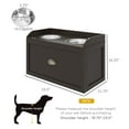 thumbnail image 3 of Elevated Dog Bowls with Storage, Large Dog Feeder Station - 21L Capacity, 2 Stainless Steel Bowls, Raised Dog Food Bowl Stand - Brown, 3 of 9
