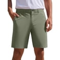 thumbnail image 1 of Pantalones cortos de vestir para hombres INSPIRE CHIC, con frente plano, ligeros, formales de verano, con bolsillo, 34 verde, 1 of 5