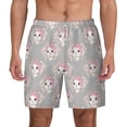 thumbnail image 3 of Uemuo Beautiful Rabbit1 Pattern Mens Swim Trunks Quick Dry Board Shorts with Mesh Lining, Stretch Beach Shorts Quick Dry No-Chafing Board Shorts-X-Large, 3 of 9