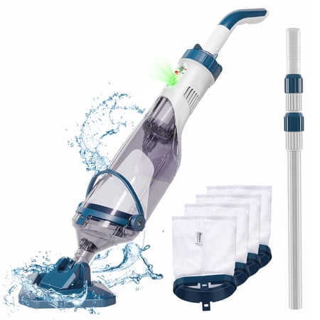 enhulk cordless pool vacuum handheld pool vacuum for above ground inground pools spas and hot tubs 60-minute runtime powerful suction up to 18.5 gallons/min efficient leaf and debris removal