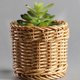 thumbnail image 3 of Imitation Rattan Storage Box Desktop Lipstick Makeup Brush Storage Pen Container Box, 3 of 4