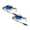 Blue, variant on 2 Pcs Paddle Tail Swimbaits Fishing Lures, Pre-Rigged Soft Bait with Spinner Blades & 3D Eyes, Weedless Hidden Hook for Bass Trout, Freshwater Saltwater River Lake Fishing, 2.36"
