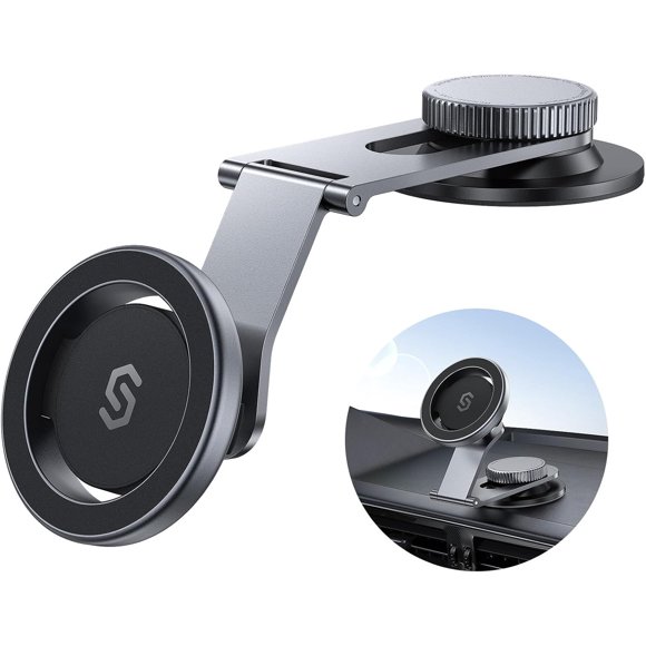 AIR-Fits MagSafe Car Mount for Universal Dashboard, Tesla Screen, Magnetic Phone Holder for Car, Foldable Aluminum Alloy Arm, Super Stable Car Mount for iPhone 16 Pro Max 15 14 13 12&All Phones