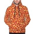 thumbnail image 3 of Zufioo Pizza Design Fleece Comfortable Hoodie for Mens,Sweatshirt for Men,Pullover Hooded Sweatshirt for Men -Small, 3 of 5
