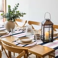 thumbnail image 6 of Pink Navy Blue Striped Round 13 Inch Placemats Set of 8, Farmhouse Stripe Art HeatResistant Non Slip Place Mats for Dining Table, Wipeable Braided Kitchen Table Mats for Housewarming, 6 of 9