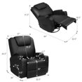 thumbnail image 2 of Gymax Fauteuil Inclinable de Massage 8 Points Pivotant Chauffant Noir, 2 of 10