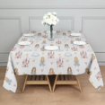 thumbnail image 3 of White Princess Castle Pattern Square Tablecloth,Waterproof Square Table Cover,Wipeable Spillproof Washable Table Cover for Home Kitchen Party Decor 42"X42"(107x107cm), 3 of 6