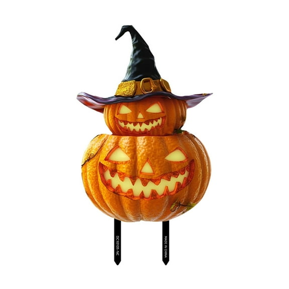 BinKFF Halloween Yard Decorations Stakes, Stacked Pumpkins Halloween Outdoor Decorations, Trick or Treat Yard Signs for Outdoor Lawn Patio Pathway Decor, Halloween Ornaments