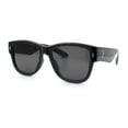 thumbnail image 5 of Retro Gentlemanly Vintage Style Horn Rim Hipster Plastic Sunglasses Black Marble - Black, 5 of 7