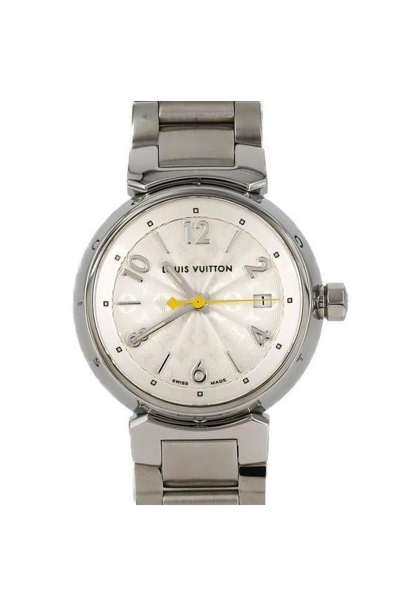 Pre-Owned Louis Vuitton Tambour Q121K SS Wristwatch Quartz
