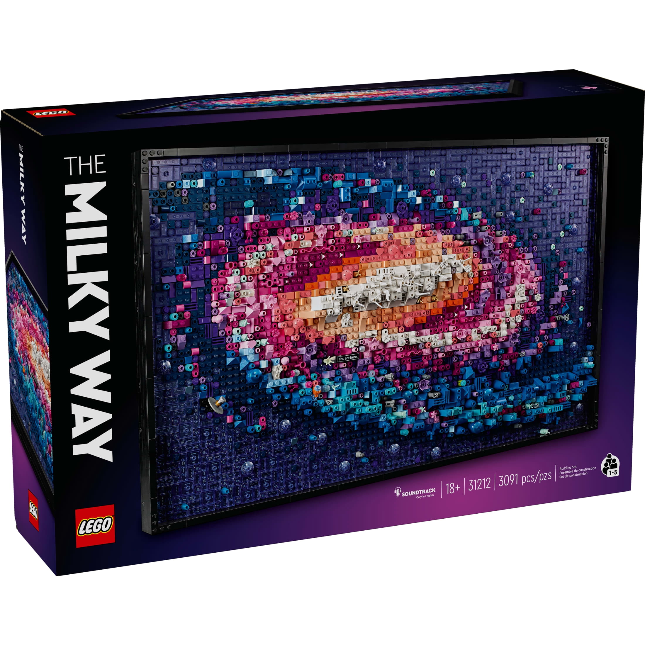 LEGO Art The Milky Way Galaxy Wall Art Décor Set 31212, 3,091